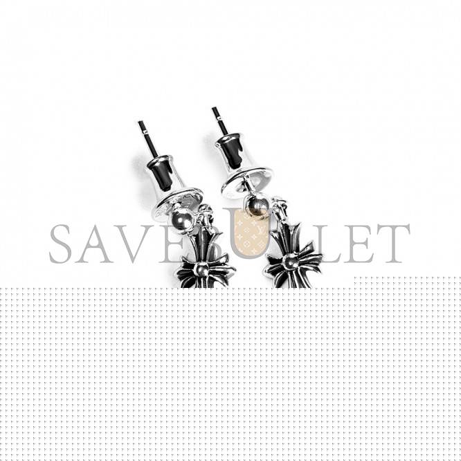 CHROME HEARTS CROSS BABYFAT DROP EARRINGS