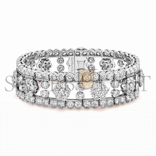 van cleef arpels snowflake bracelet - platinum, Di*m*nd  vcaro3rh00
