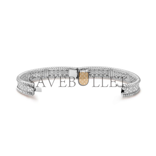 van cleef arpels perlÉe Di*m*nds bracelet, 3 rows, small model - white gold, Di*m*nd  vcaro14800