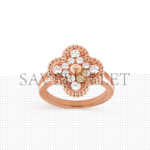 van cleef arpels vintage alhambra ring - rose gold, Di*m*nd  vcarp2r400