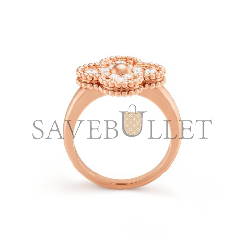 van cleef arpels vintage alhambra ring - rose gold, Di*m*nd  vcarp2r400