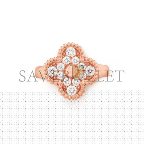 van cleef arpels vintage alhambra ring - rose gold, Di*m*nd  vcarp2r400