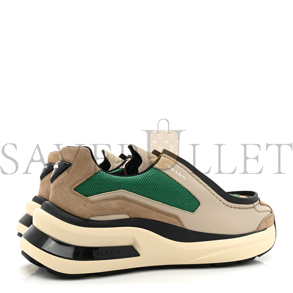 Pra*a spazzolato rois bike fabric mens sneakers 11 quarzo mango