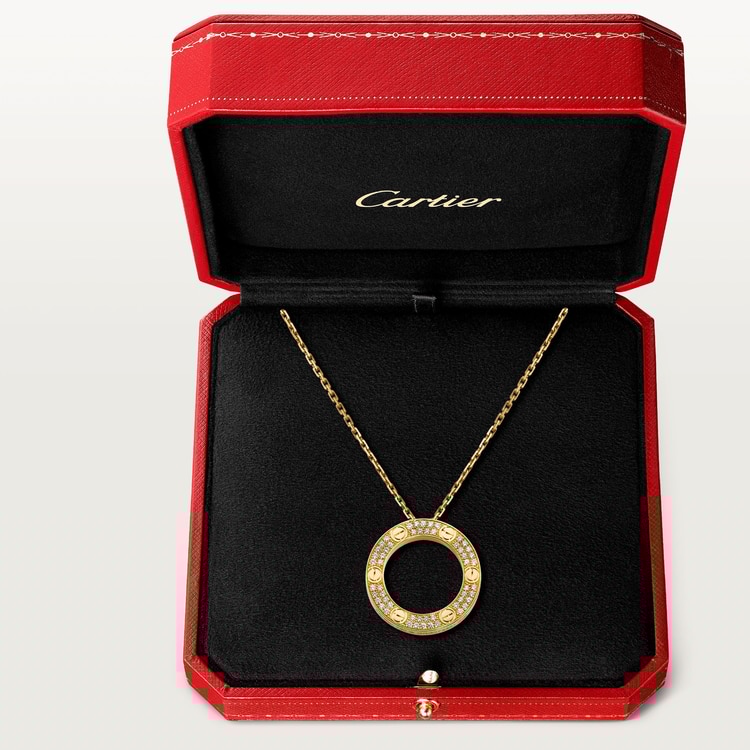 cartier  love necklace, Di*m*nd-paved b7058400
