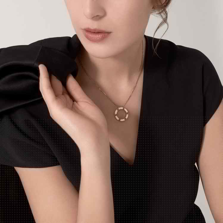cartier  love necklace, Di*m*nd-paved b7058400