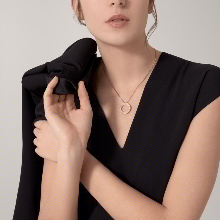 cartier  love necklace, Di*m*nd-paved b7058400