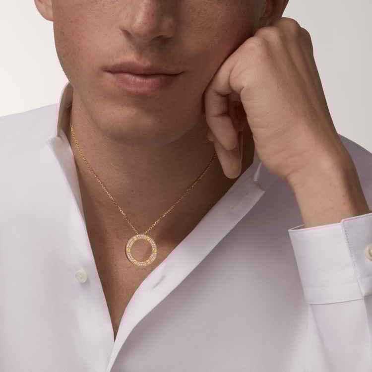 cartier  love necklace, Di*m*nd-paved b7058400