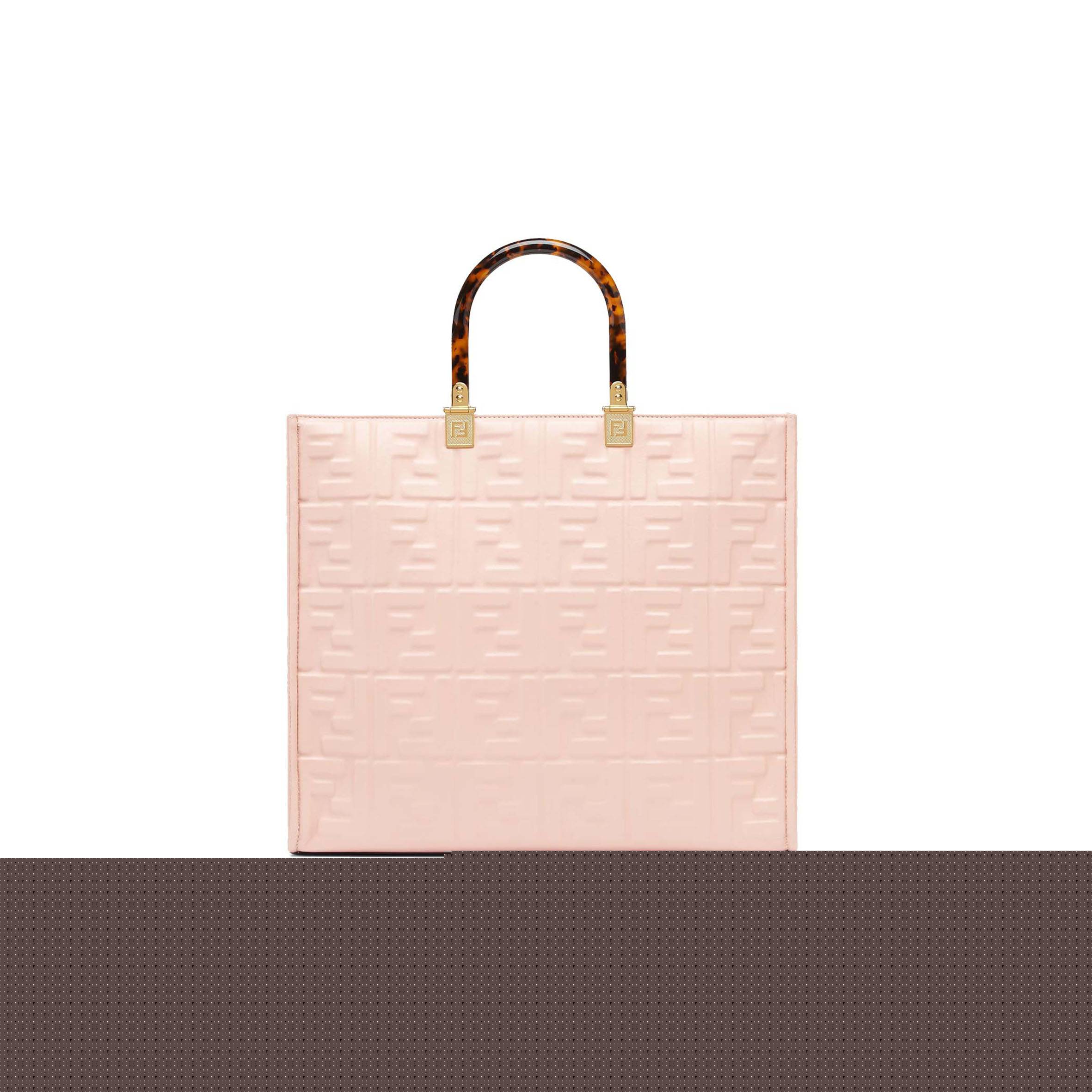 F**di sunshine medium - pink leather shopper 8bh386amcvf0j2f (35*31*17cm)