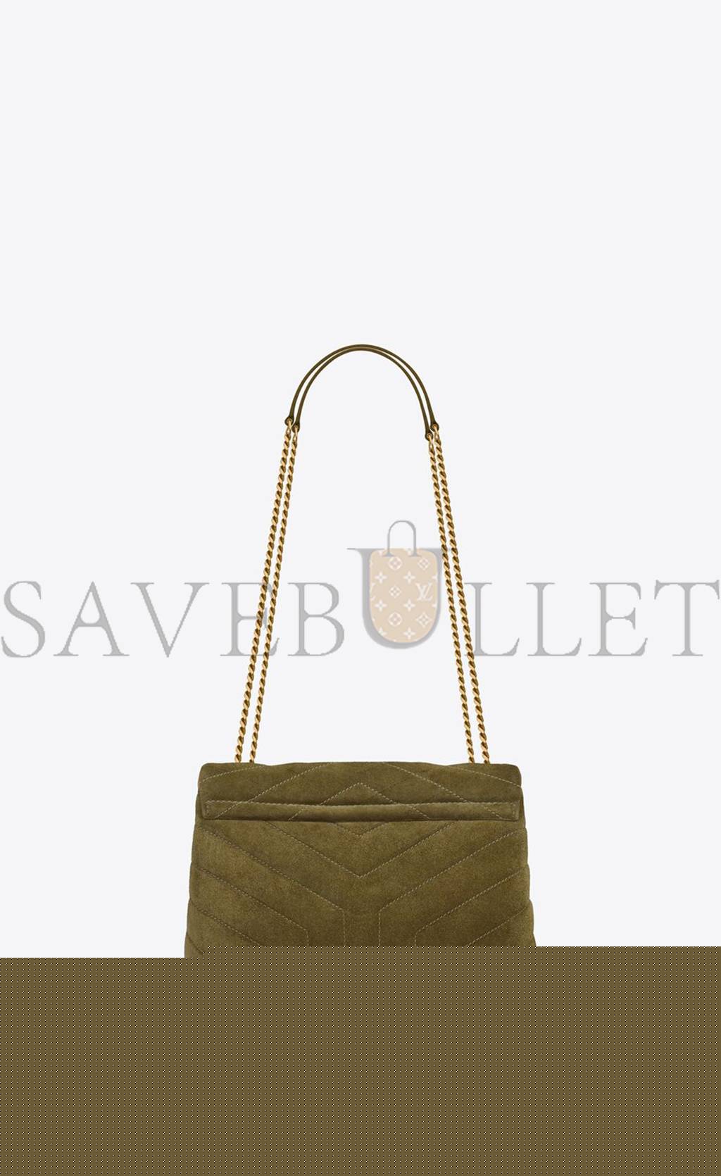 YSL LOULOU SMALL IN QUILTED "Y" SUEDE 4946991U8673206 (23*17*9cm)