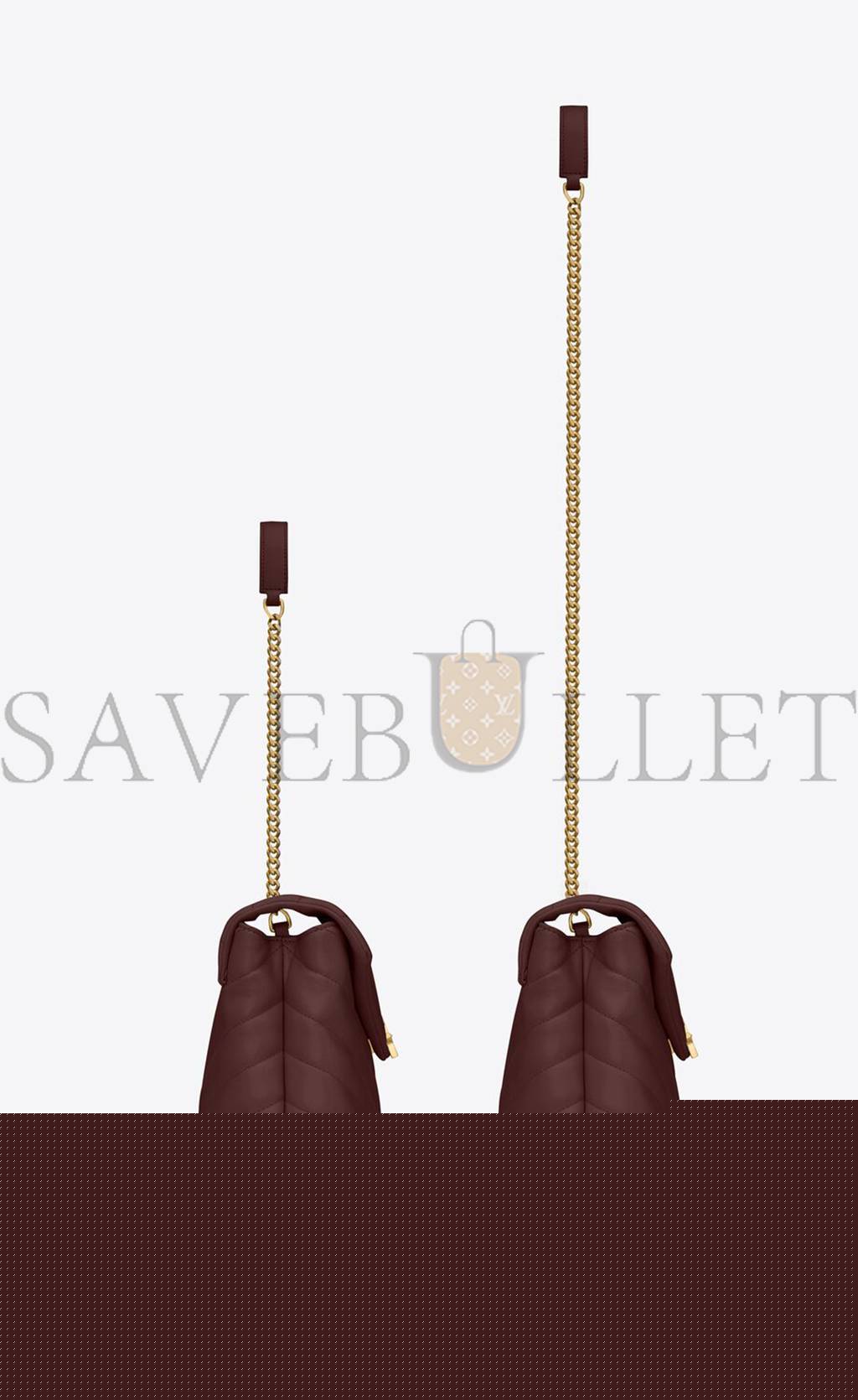 YSL LOULOU SMALL CHAIN BAG IN QUILTED "Y" LEATHER 494699DV7276475 (23*17*9cm)