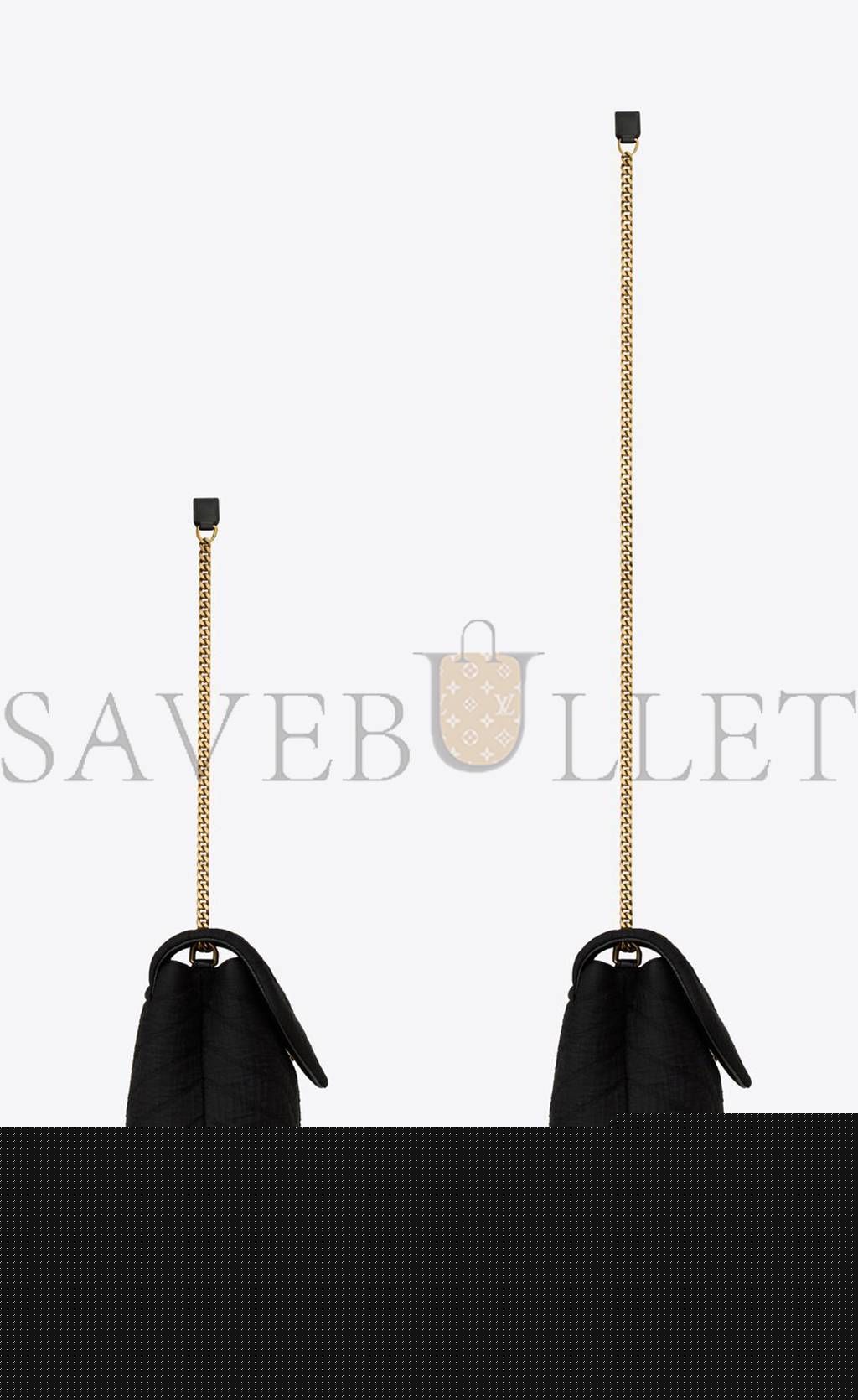 YSL LOULOU SMALL IN QUILTED "Y" COTTON 494699FABQ91000 (23*17*9cm)