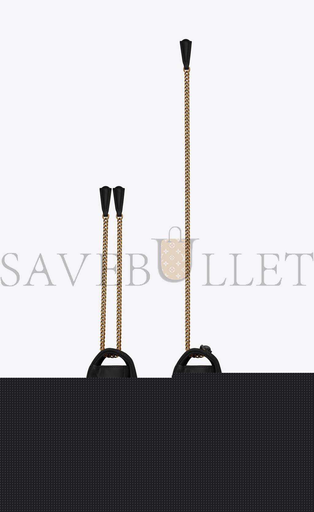 YSL JAMIE MEDIUM CHAIN BAG IN LAMBSKIN AND SUEDE 515821COPP71000 (25*15*7.5cm)