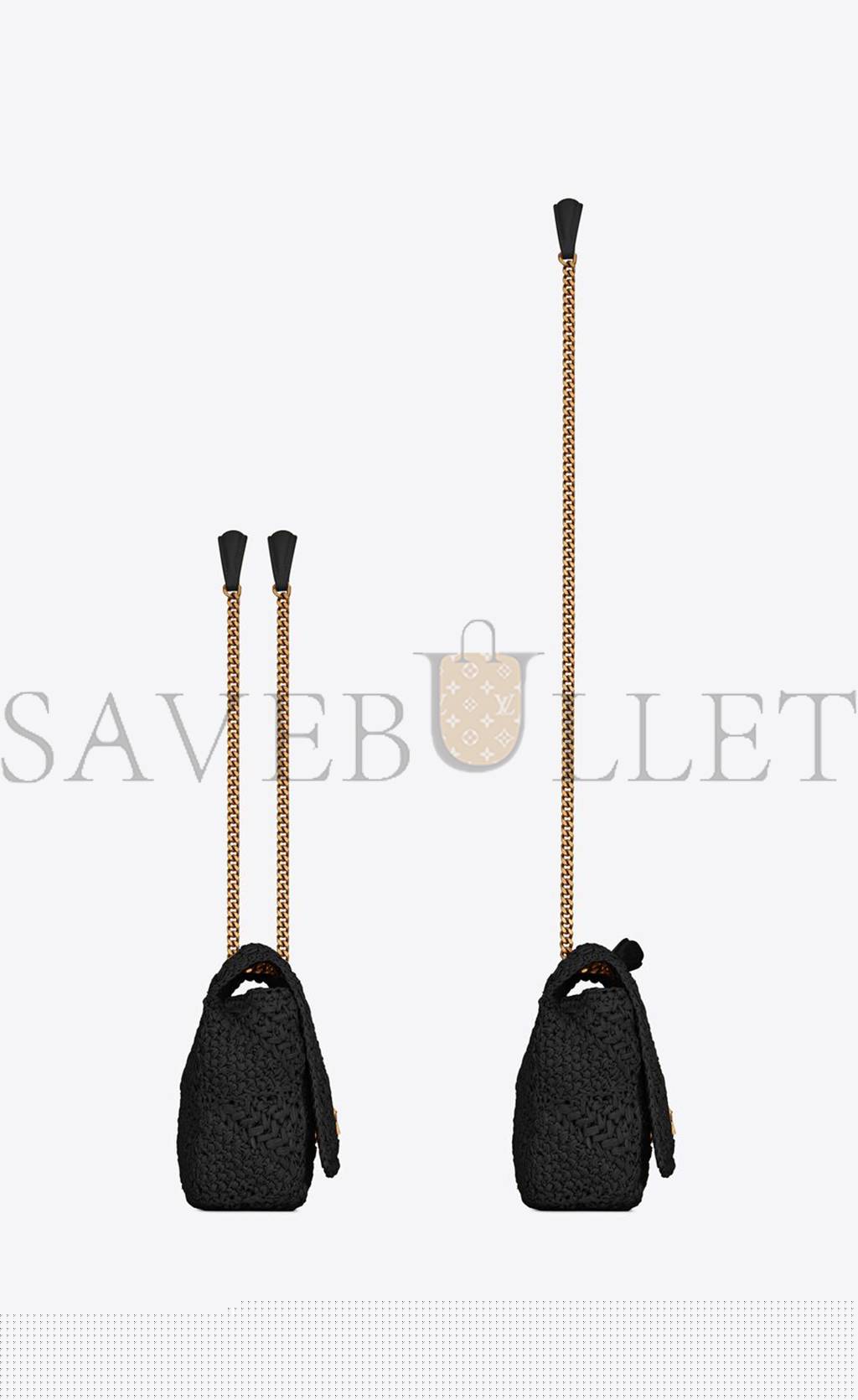 YSL JAMIE MEDIUM CHAIN BAG IN RAFFIA 515821GAAAT1000 (25*15*7.5cm)