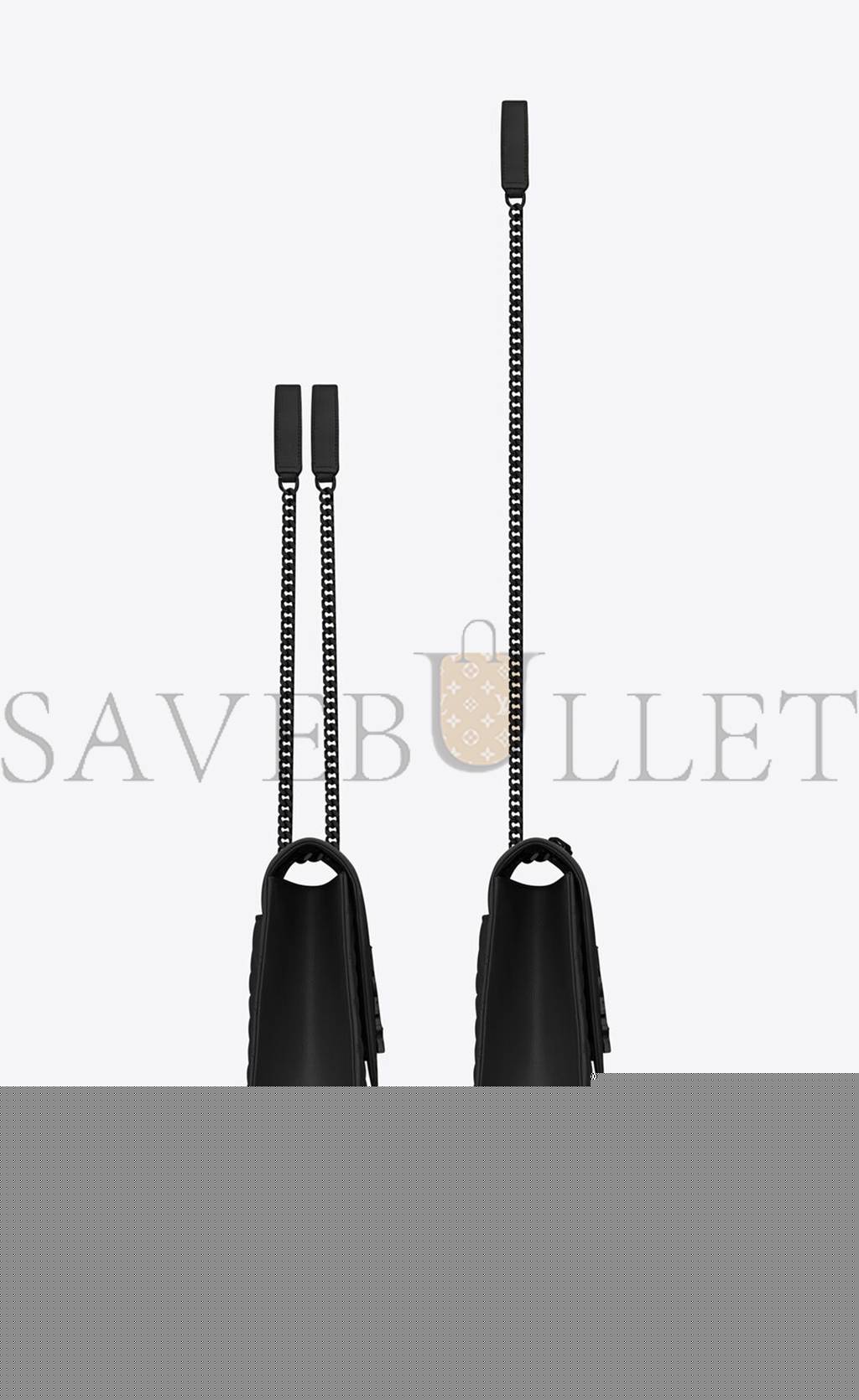 YSL ENVELOPE LARGE BAG IN MIX MATELASS&EACUTE; GRAIN DE POUDRE EMBOSSED LEATHER 600166BOW981000 (31*22*7.5cm)