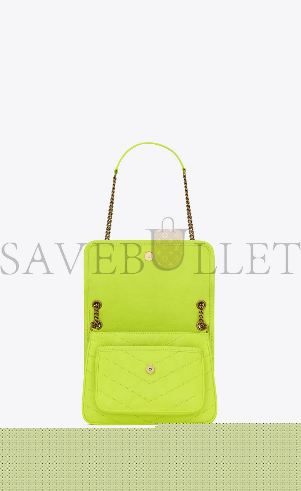 YSL NIKI BABY CHAIN BAG IN CRINKLED LAMBSKIN 633160AAA6N7109 (21*16*7.5cm)