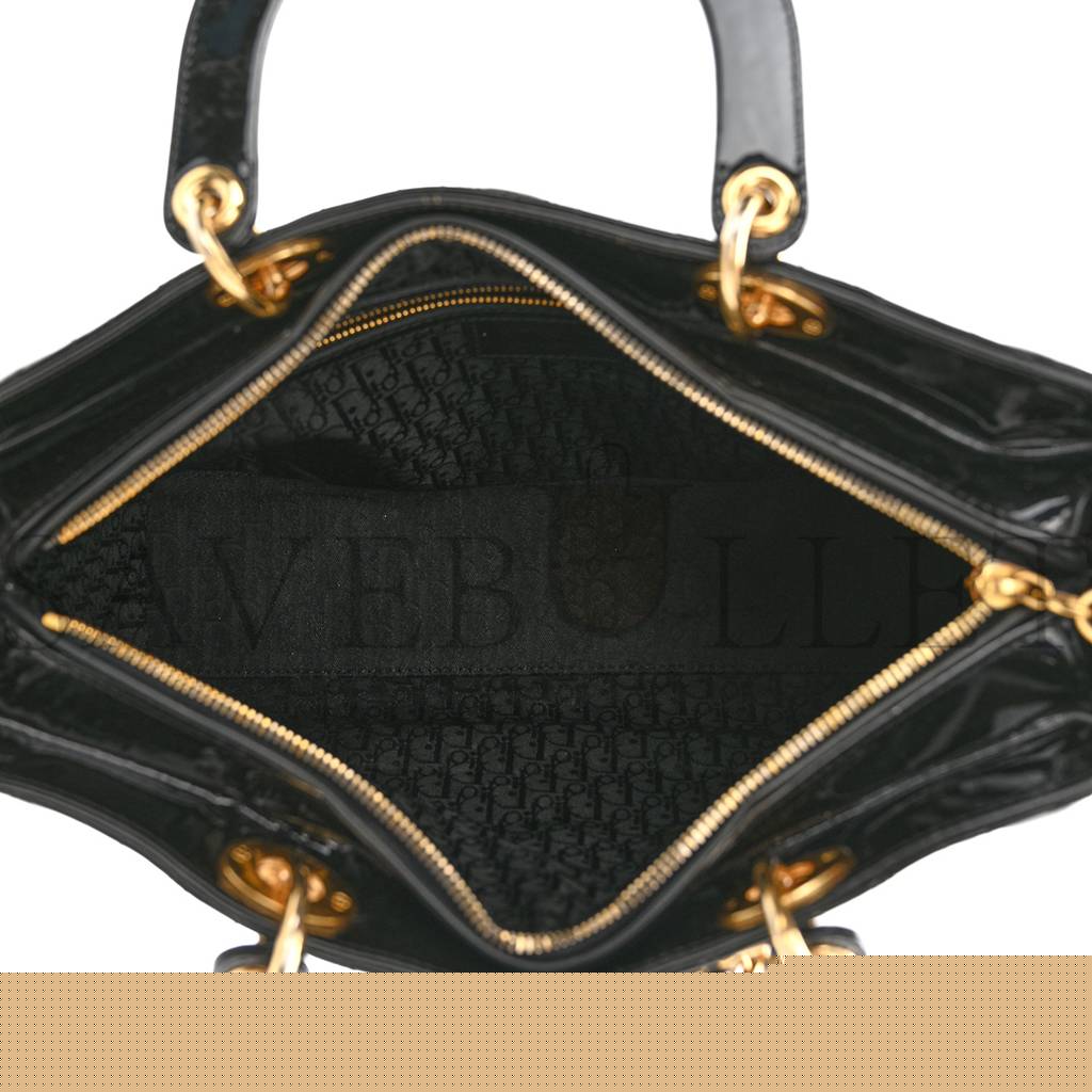 D*or patent cannage large lady D*or black (32*25*11.4cm)