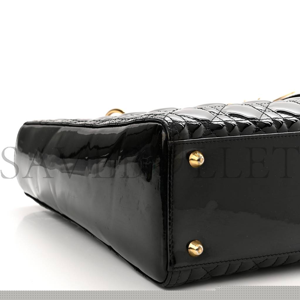 D*or patent cannage large lady D*or black (32*25*11.4cm)