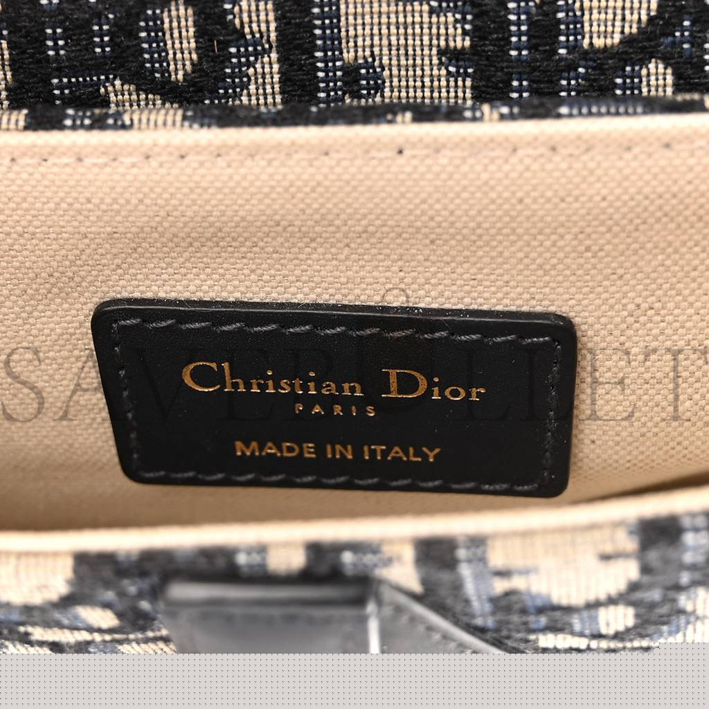 D*or oblique mini saddle bag blue (23*15*3.8cm)