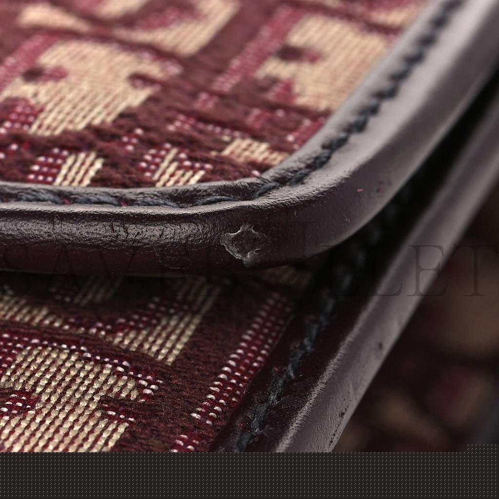 D*or oblique 30 montaigne flap bag burgundy (24*17*6.4cm)