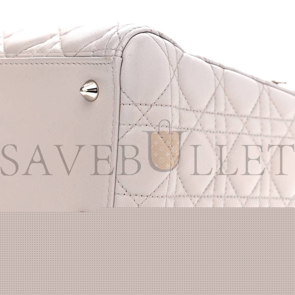 D*or lambskin cannage medium lady D*or grey (23*20*11.4cm)