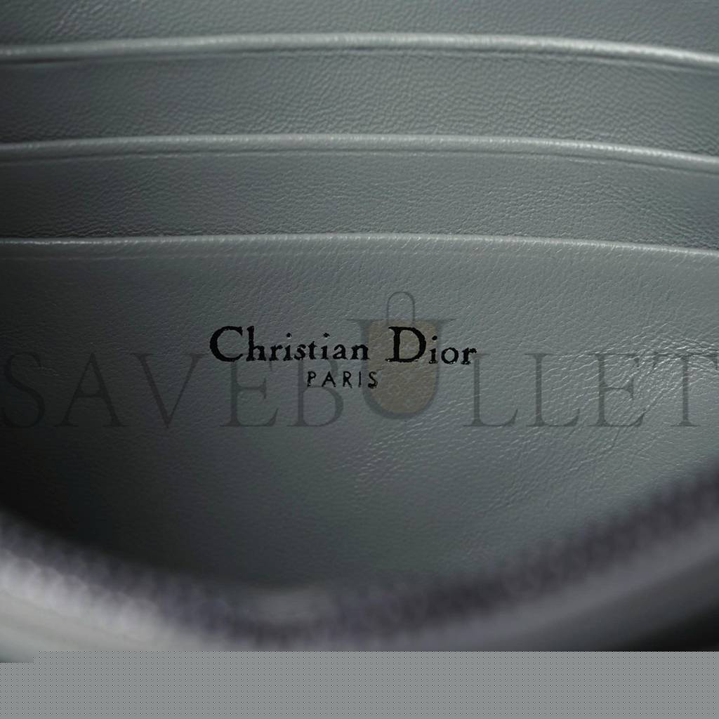 D*or calfskin macrocannage mini caro bag grey (20*12*5.1cm)