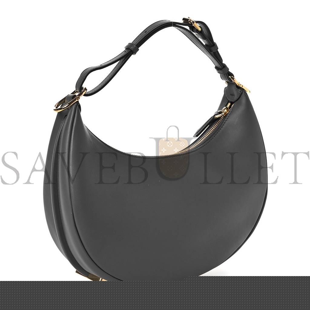 F**di vitello grace matte small F**digraphy hobo bag anthracite (27*17*9cm)